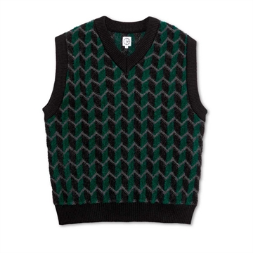 Polar Skate Co.Knit Vest Zig Zag Black / Dark Teal